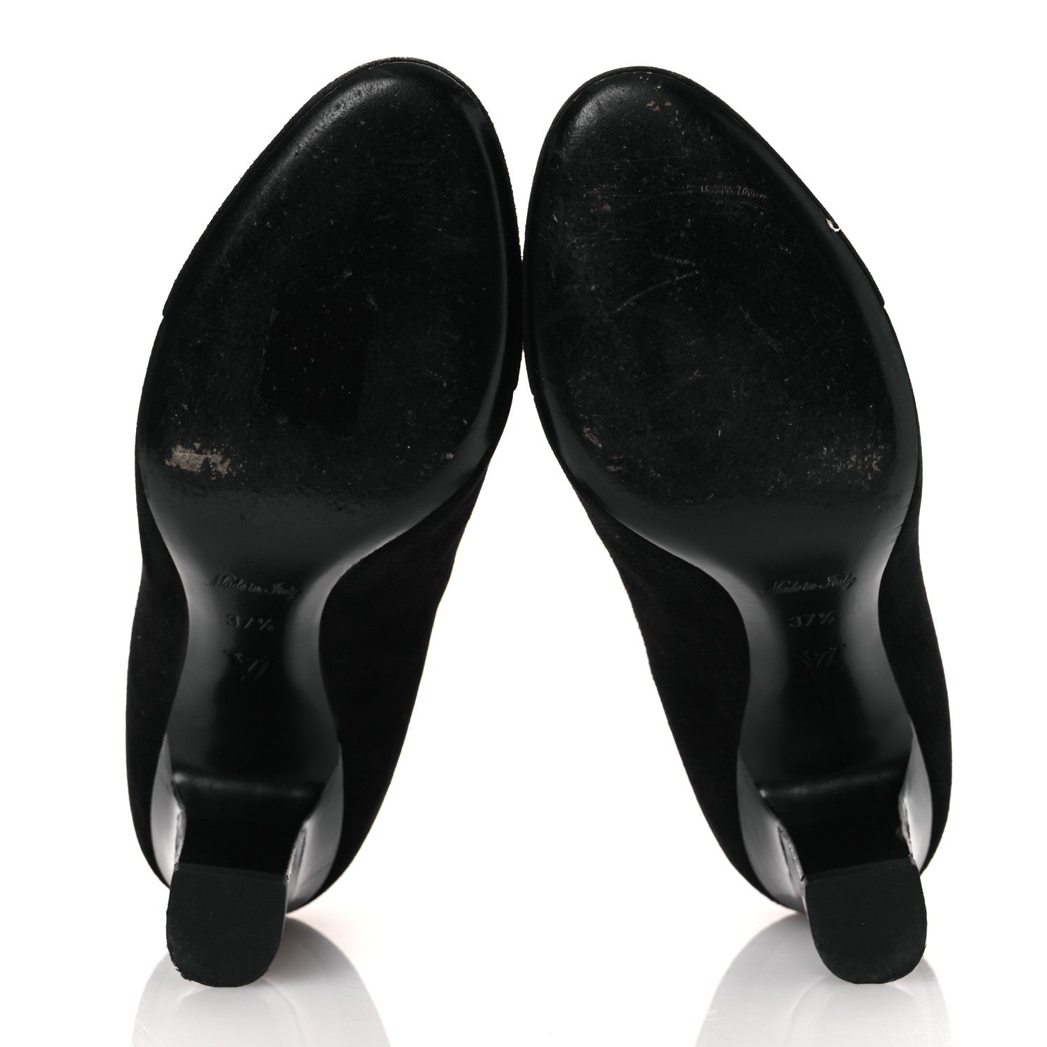 Louis Vuitton Suede Monogram Uniformes Cap Toe Chelsea 75mm Ankle Boots 37.5 Black 7 of 11