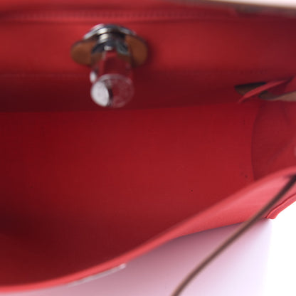 Hermes Vache Hunter Toile Herbag Zip 31 PM Rouge Tomate Natural 4 of 7