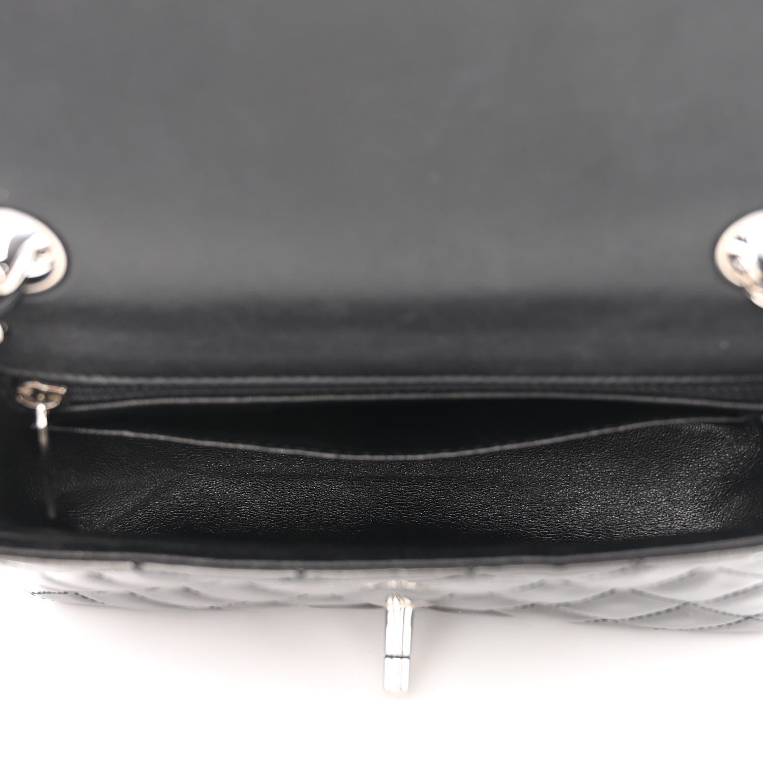 Chanel Striated Patent Quilted Mini Rectangular Flap Black 5 of 11