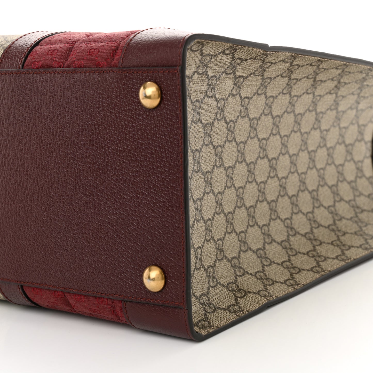 Monogram GG Mignon Textured Dollar Calfskin GG Supreme Monogram Quilted Mini GG Large Tote Bag Burgundy Beige Ebony