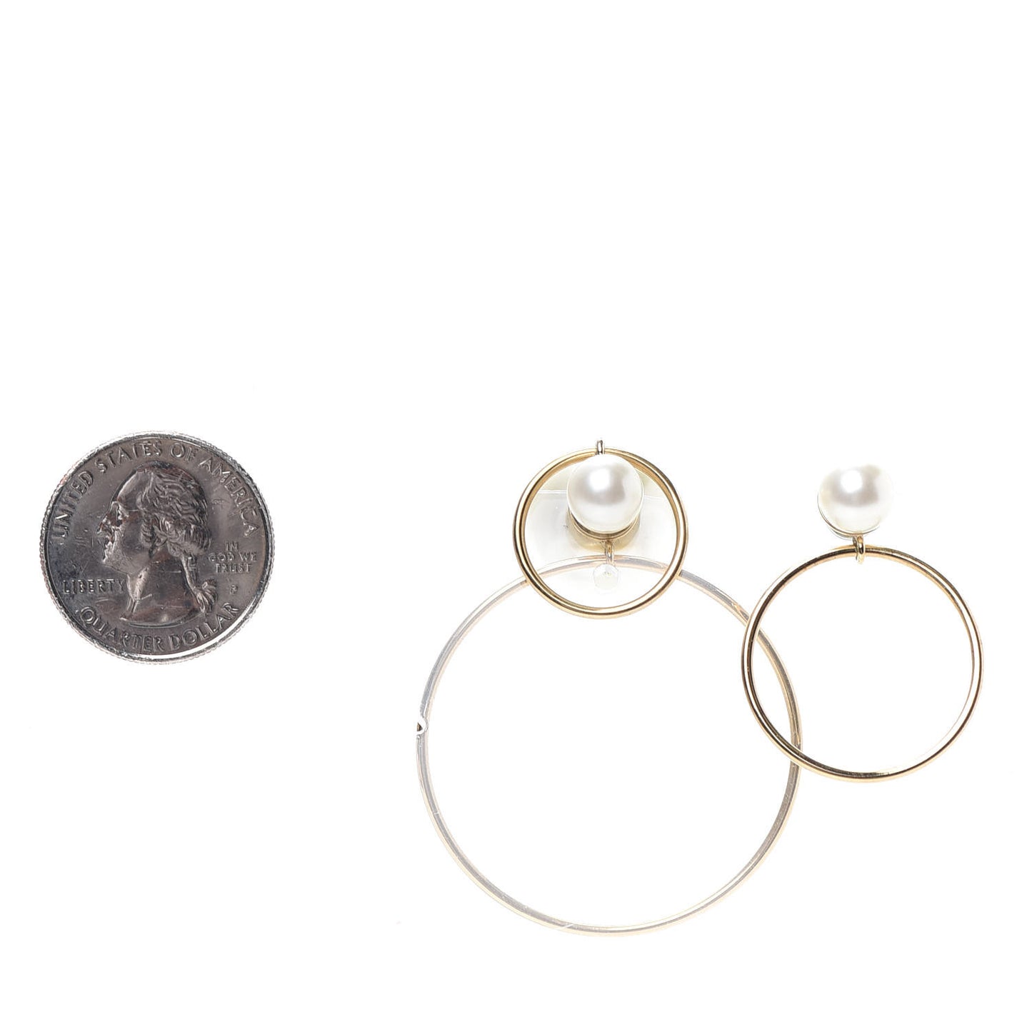 Pearl Mise En Dior Tribal Hoop Earrings