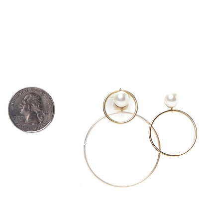 Christian Dior Pearl Mise En Dior Tribal Hoop Earrings 2 of 4