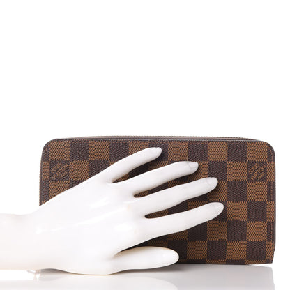 Louis Vuitton Damier Ebene Zippy Wallet Rose Ballerine 2 of 8