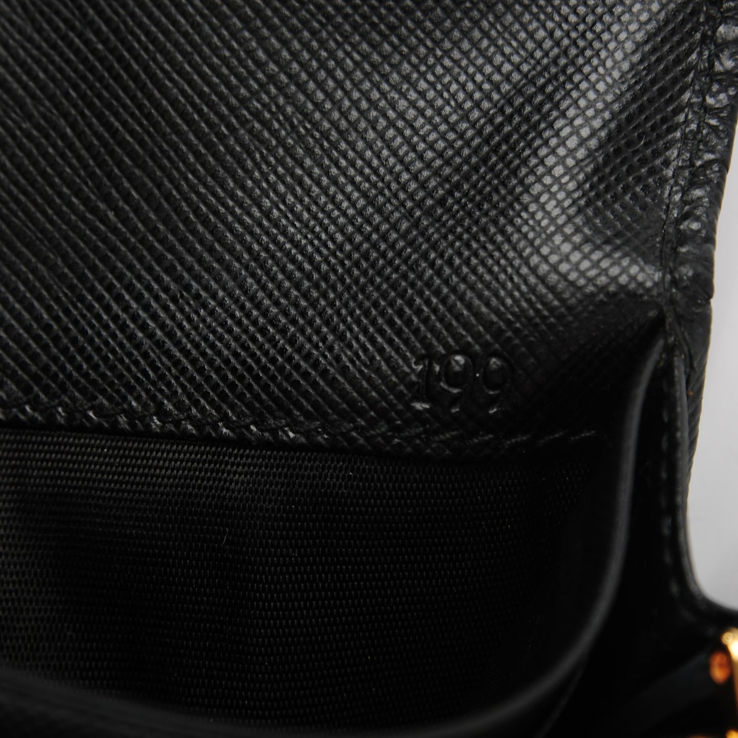 Saffiano Triangle Continental Flap Wallet Black