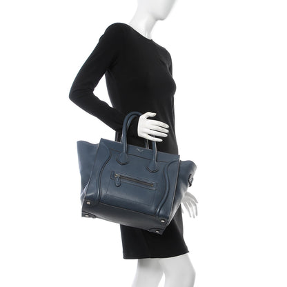 Celine Drummed Calfskin Mini Luggage Orage 2 of 11