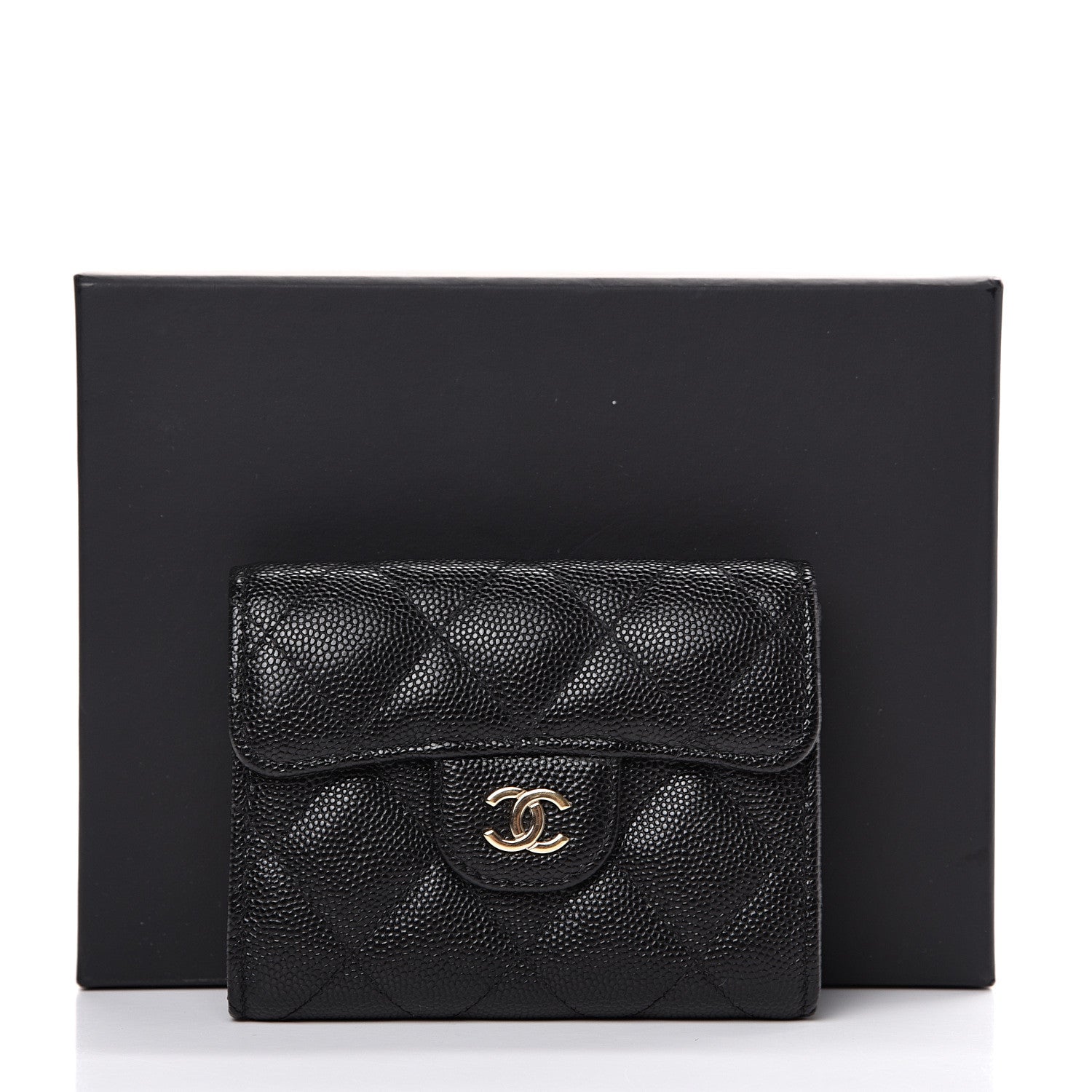 Chanel Caviar Quilted Flap Card Holder Wallet Black 8 of 8