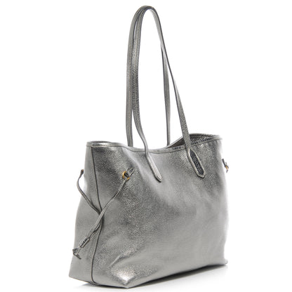 Prada Vitello Daino Shopping Tote Acciaio 3 of 9