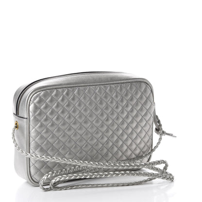 Gucci Laminated Nappa Web Trapuntata Small GG Shoulder Bag Argento 3 of 11