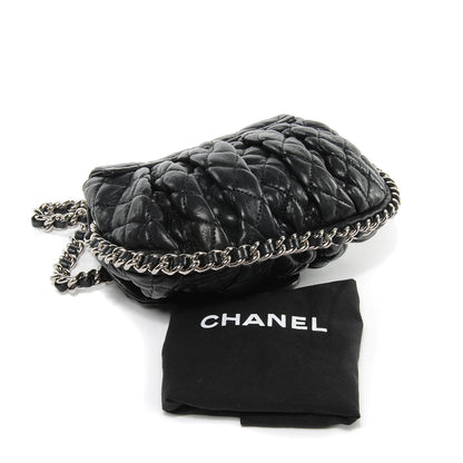 Chanel Washed Lambskin Mini Chain Around Messenger Black 4 of 7