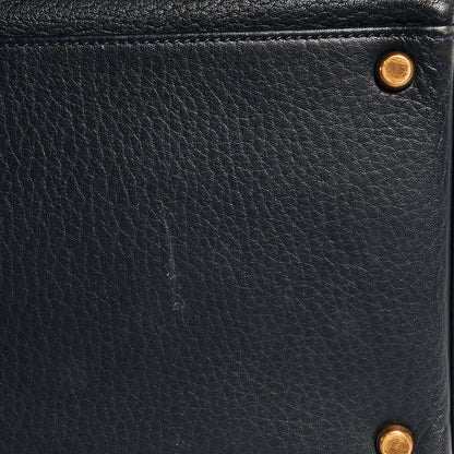 Hermes Taurillon Clemence Kelly 40 w/ Pelican Cadena Lock Bleu Marine 5 of 39
