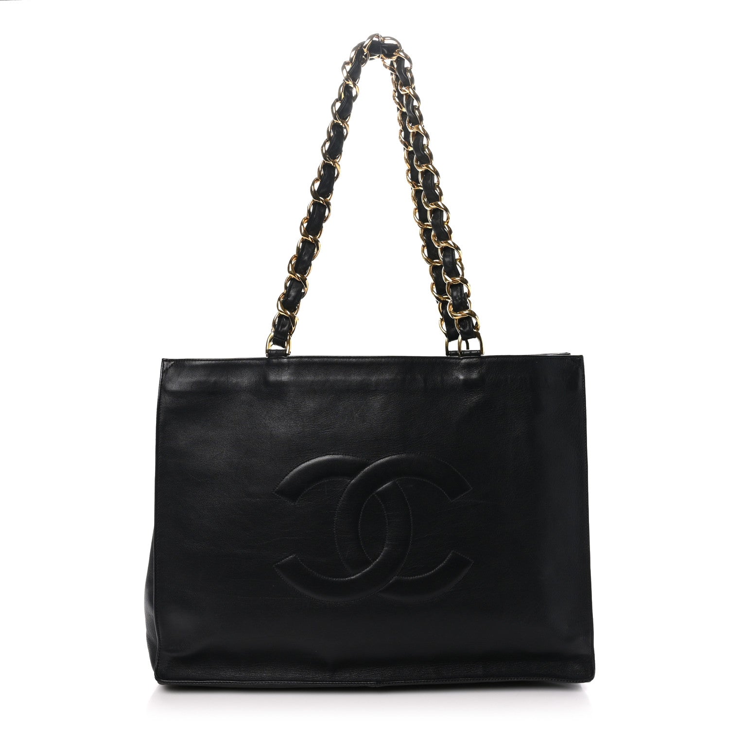 Chanel Lambskin CC Tote Black 1 of 11