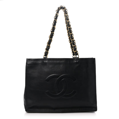 Chanel Lambskin CC Tote Black 1 of 11