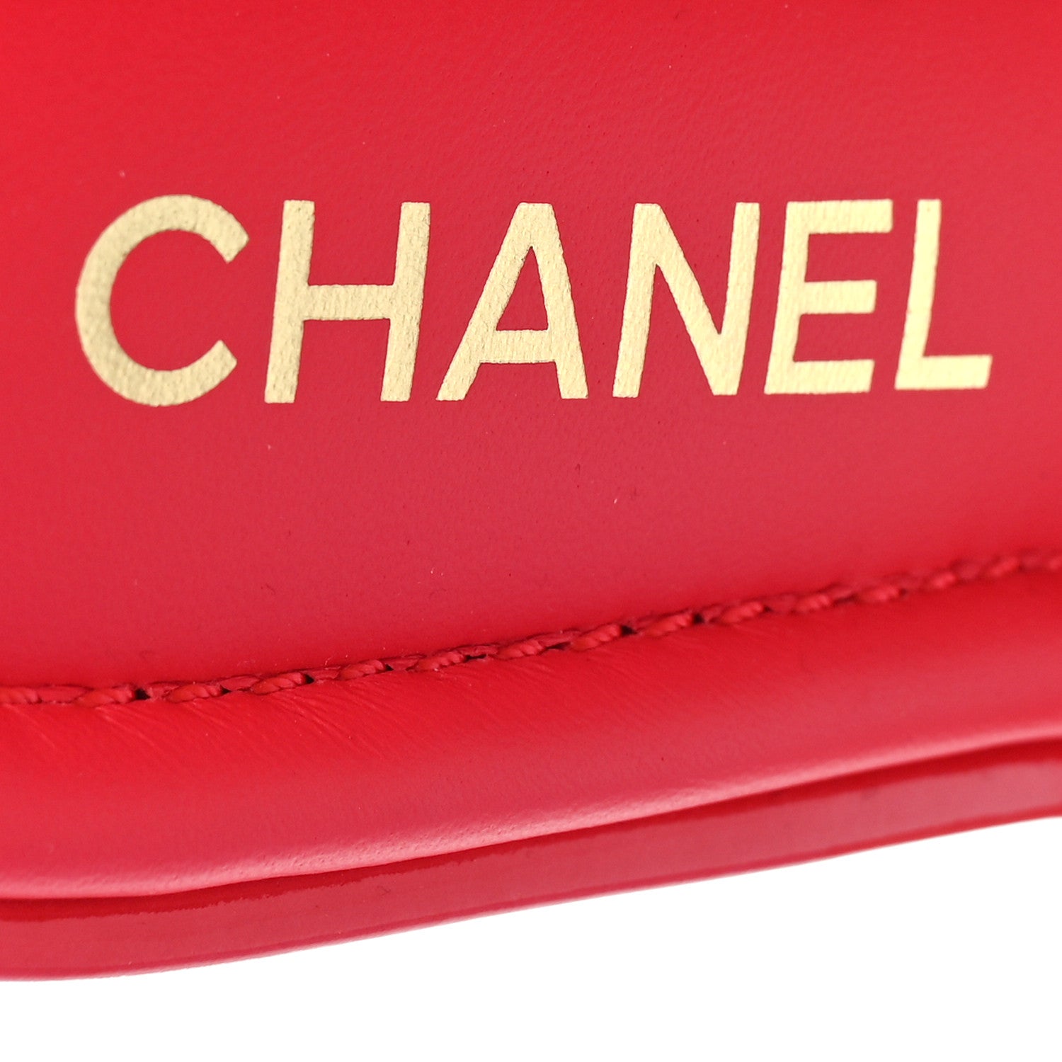 Chanel Patent Goatskin Quilted CC Sandals 40 Red 8 of 9