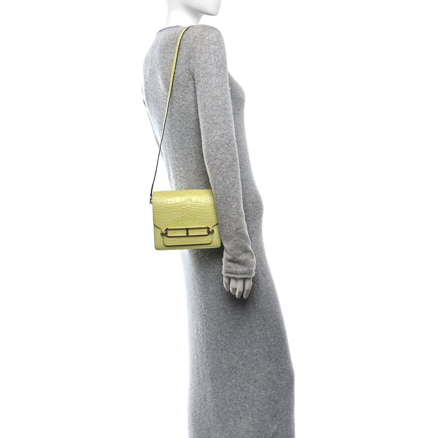 Matte Alligator Mini Sac Roulis Jaune Bourgeon