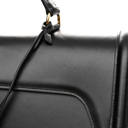 Celine Satinated Calfskin Medium 16 Top Handle Bag Black 15 of 18