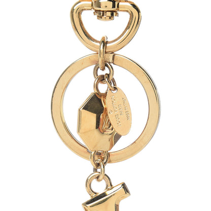 Louis Vuitton LV Facettes Bag Charm Key Holder Gold 3 of 4