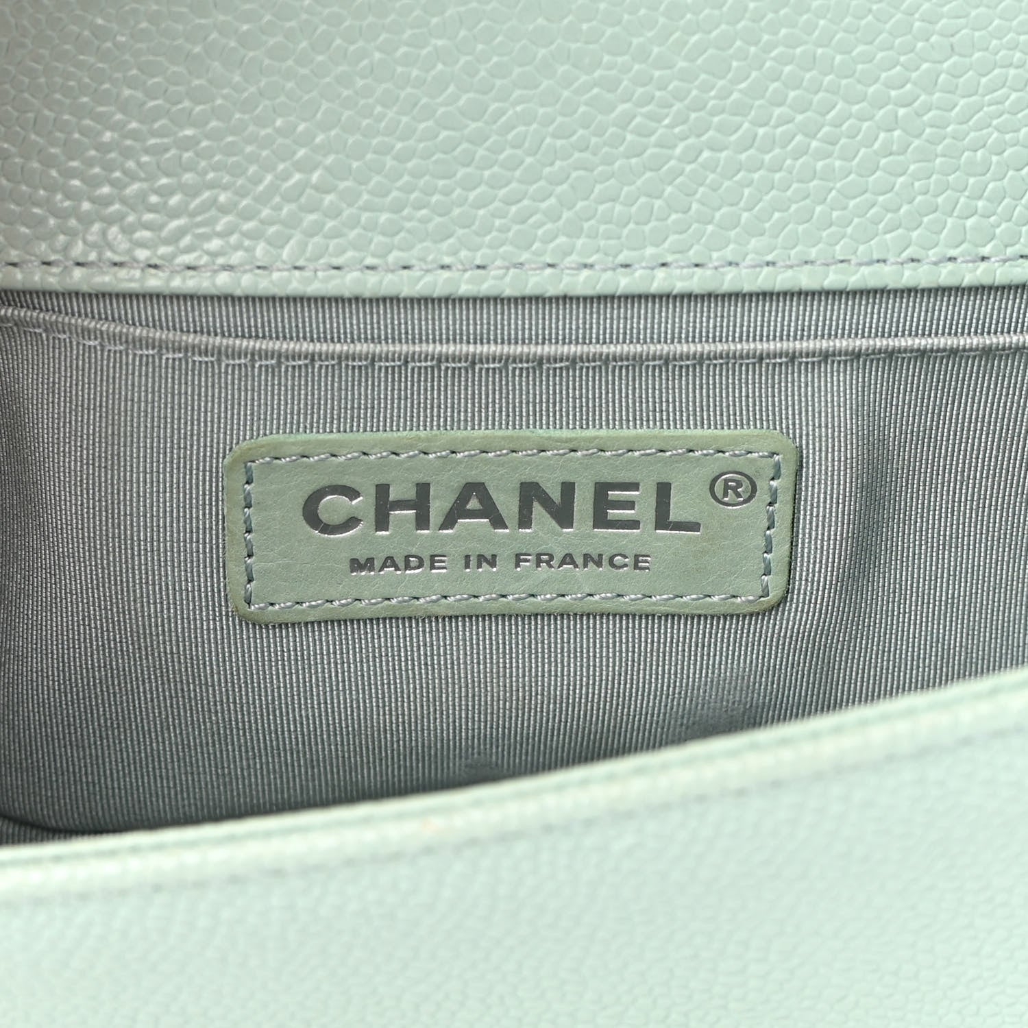 Chanel Caviar Chevron Quilted Small Boy Flap Green 6 of 13