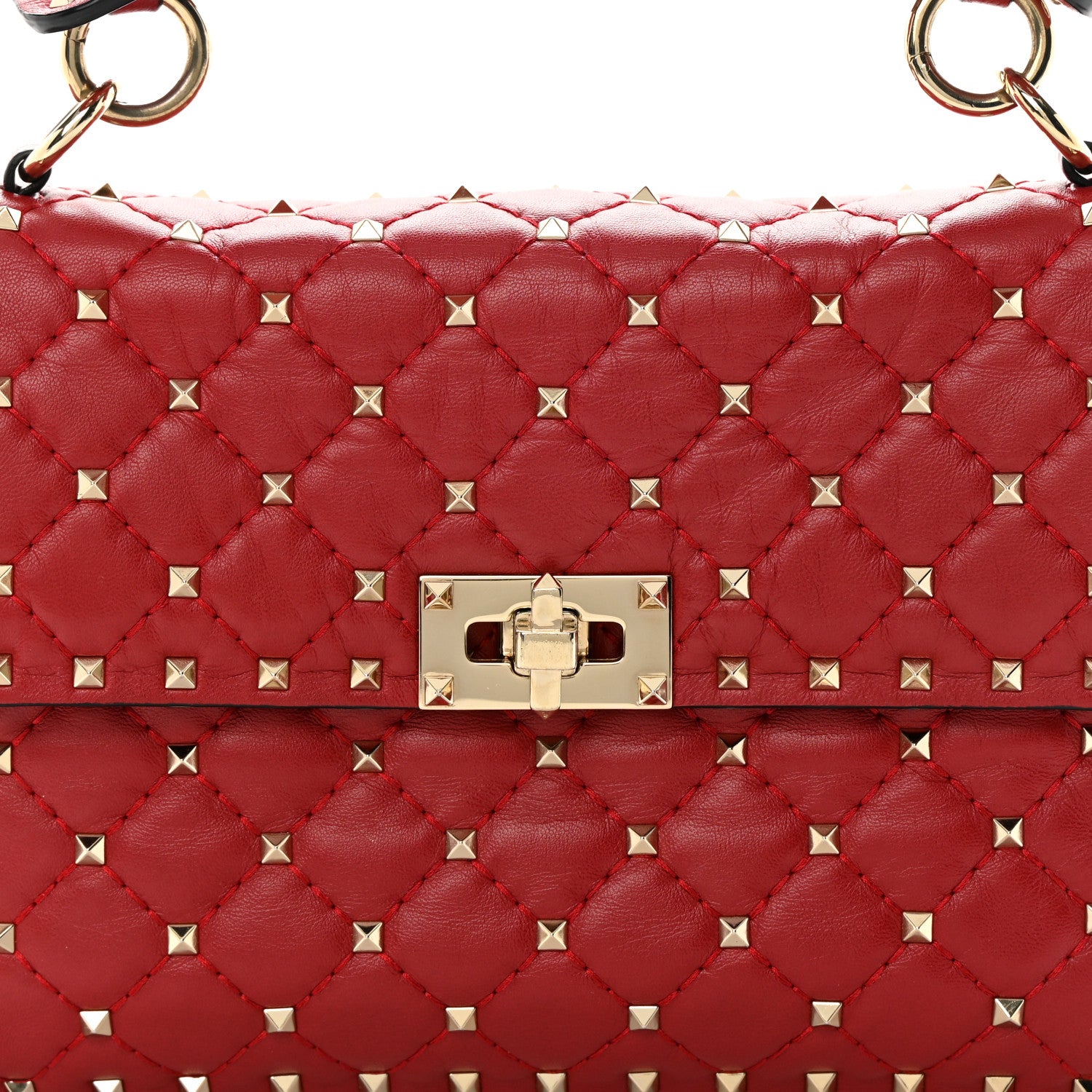 Valentino Garavani Nappa Medium Rockstud Spike Shoulder Bag Rosso Valentino 8 of 18