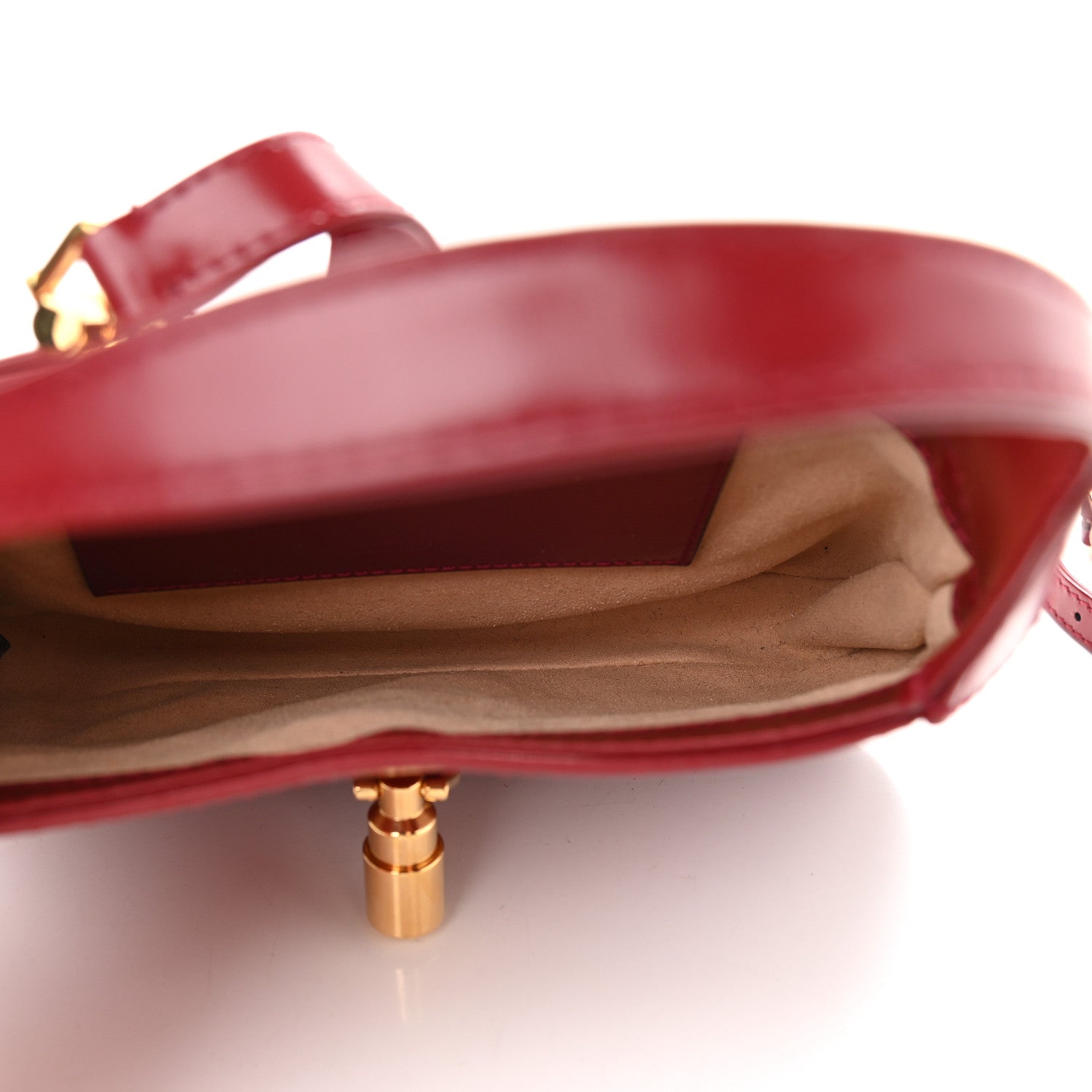 Gucci Boarded Dyana Lux Calfskin Mini Jackie 1961 Hobo New Cherry Red 5 of 8