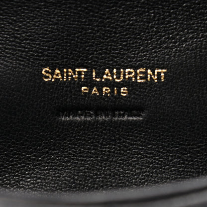 Saint Laurent Lambskin Monogram Loulou Puffer Pouch Clutch Black 6 of 7
