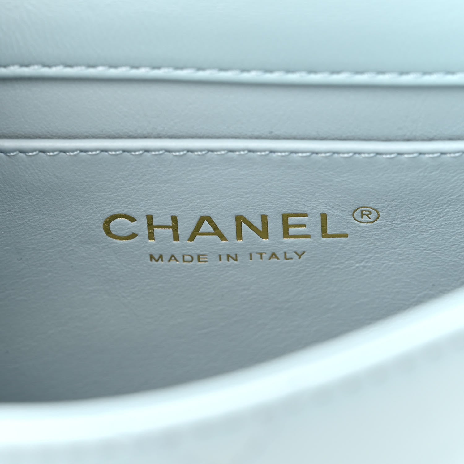 Chanel Lambskin Enamel Quilted Mini Pending CC Square Flap Light Blue 6 of 10