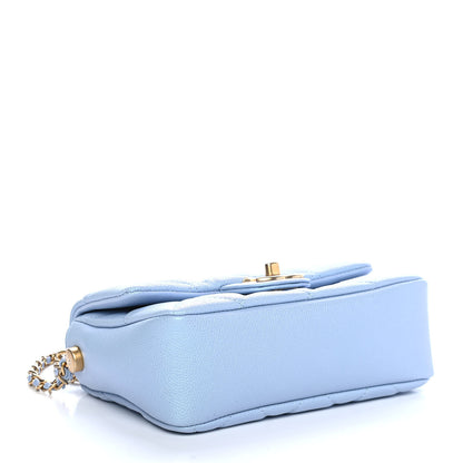 Chanel Iridescent Caviar Quilted Mini My Perfect Flap Light Blue 4 of 9