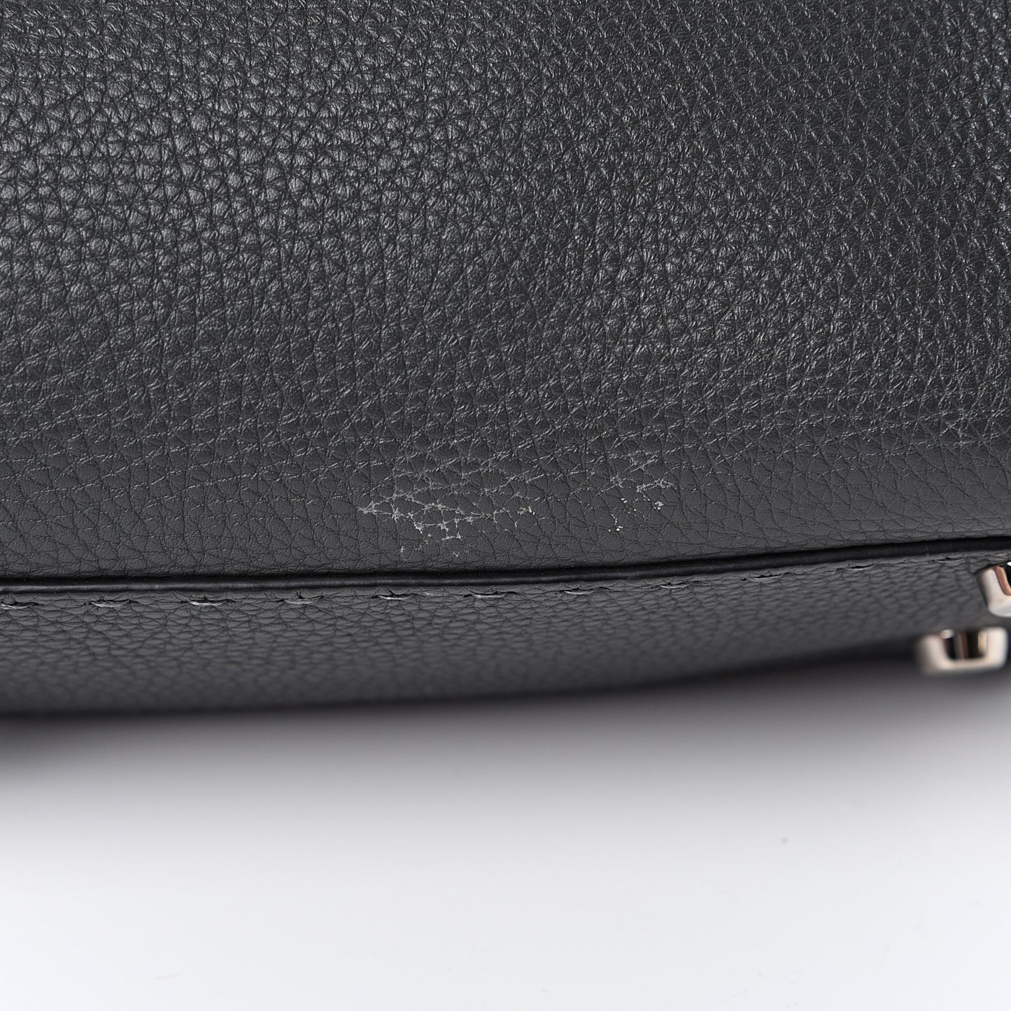 Cuoio Romano Selleria Bi-Color Medium Peekaboo Iconic Satchel Asfalto Latte