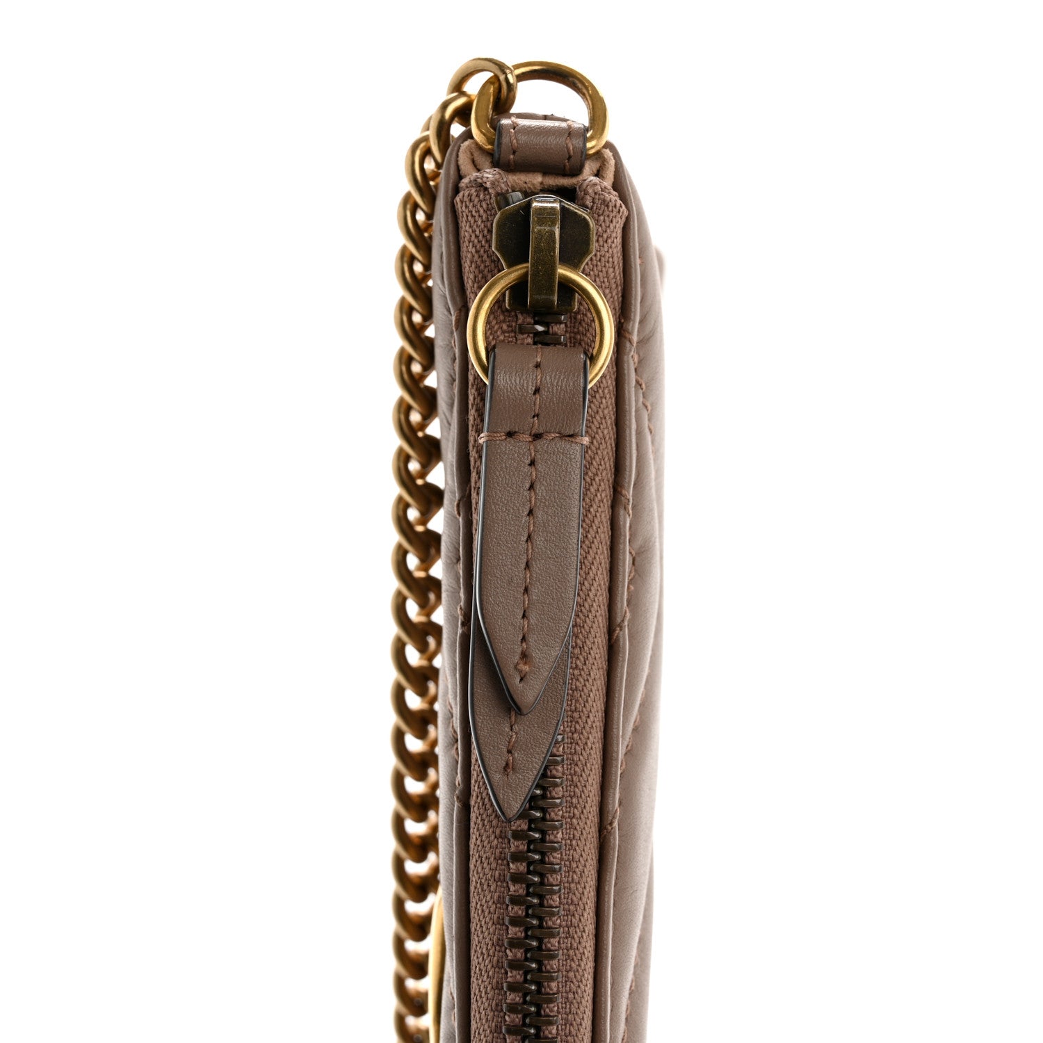Gucci Calfskin Matelasse Mini GG Marmont Chain Bag Porcelain Rose 12 of 13