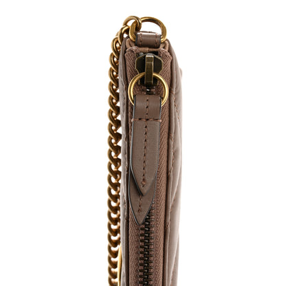 Gucci Calfskin Matelasse Mini GG Marmont Chain Bag Porcelain Rose 12 of 13