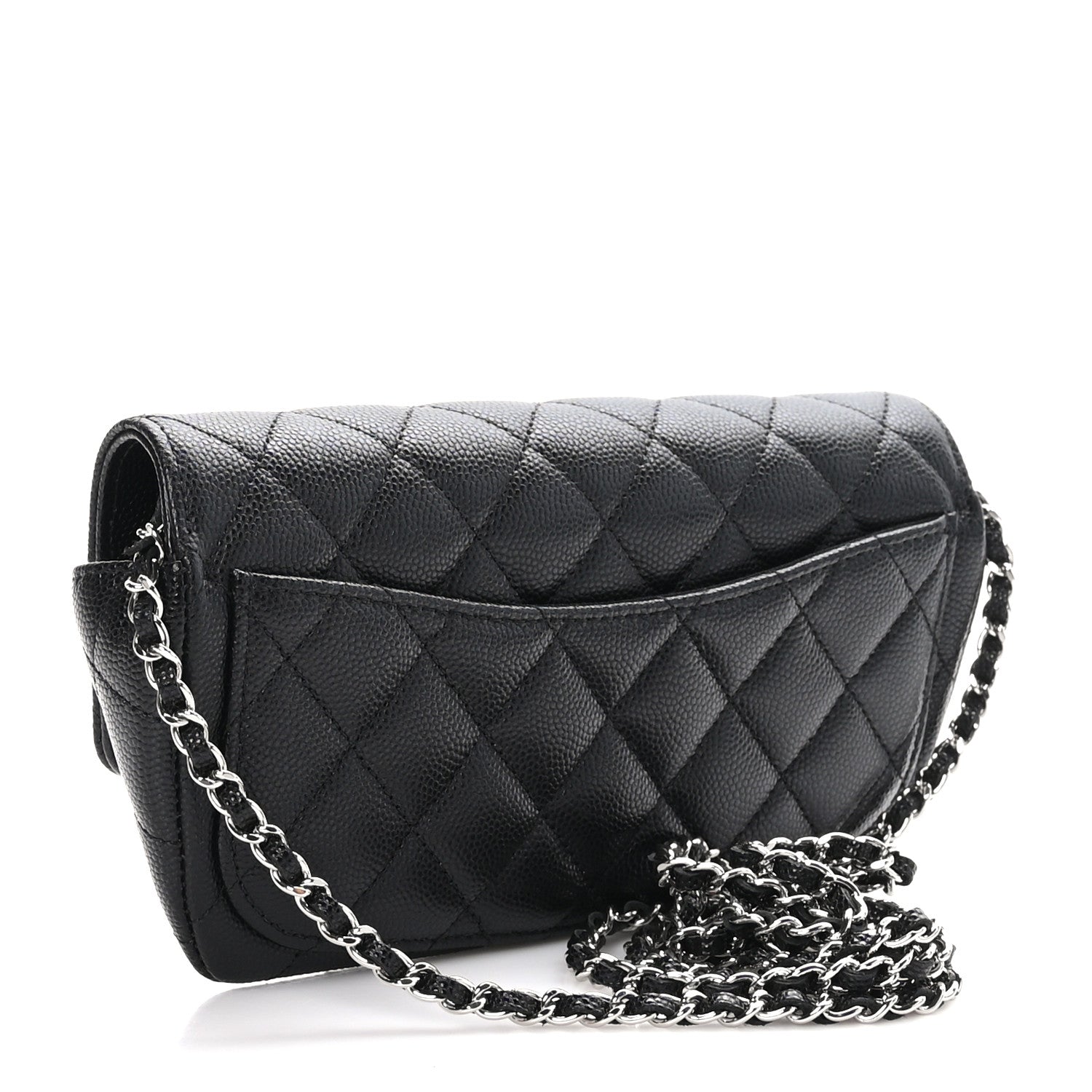 Chanel Caviar Quilted Glasses Case With Chain Black 3 of 11