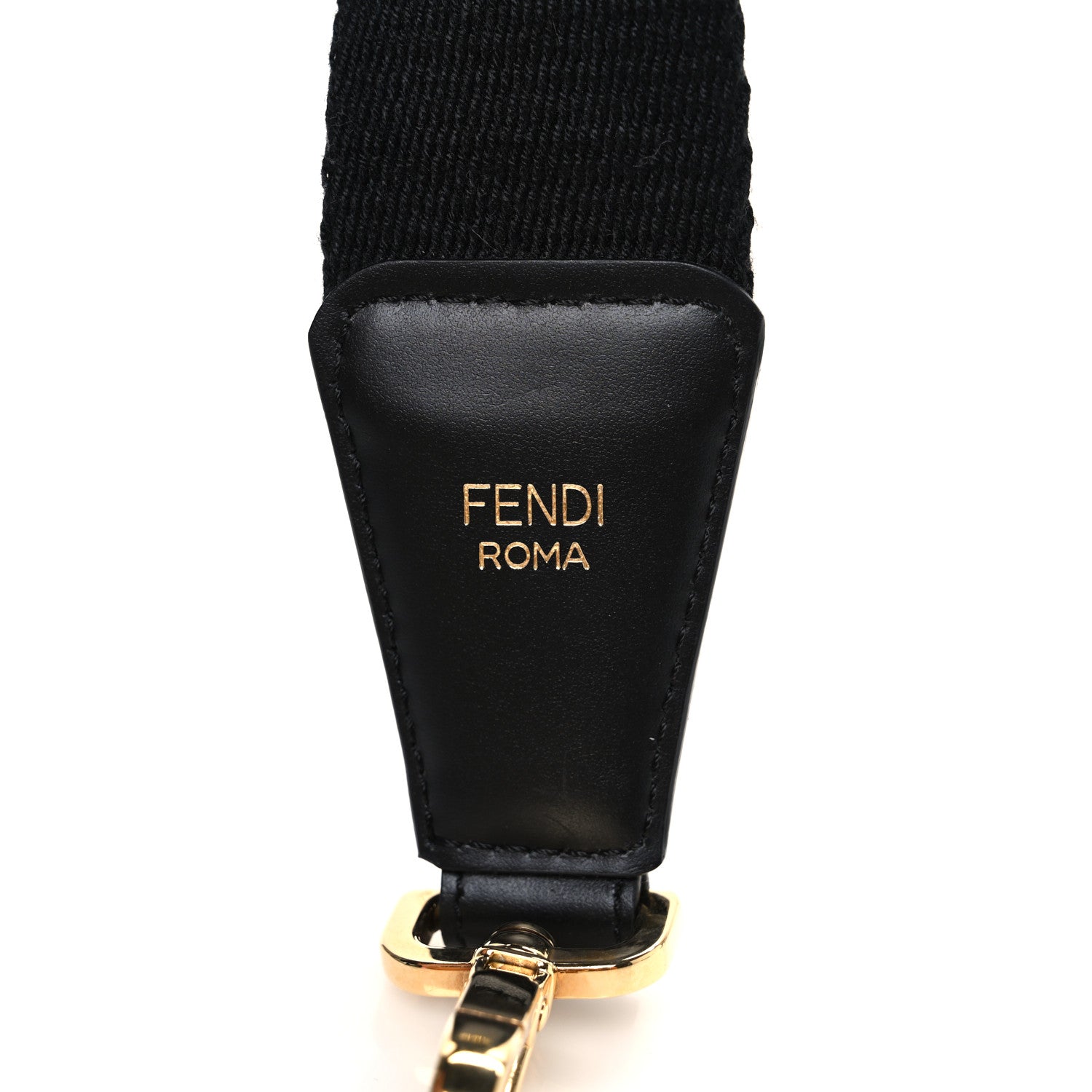 Fendi Jacquard Ribbon Vitello King FF Bi-Color Intreccio Adjustable Strap You Black 5 of 7
