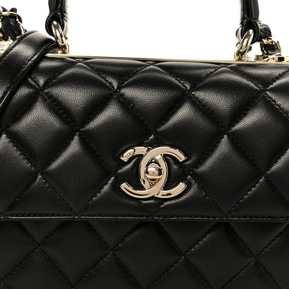 Chanel Lambskin Quilted Small Trendy CC Dual Handle Flap Bag Black 10 of 13