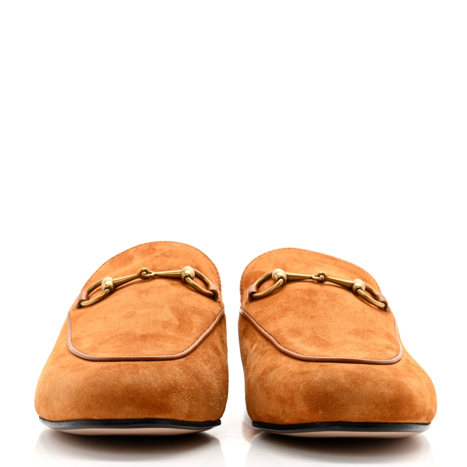 Gucci Suede Cachemire Malaga Kid Womens Princetown Slippers 38.5 Blondie Cognac 2 of 10