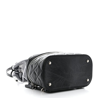 Chanel Crumpled Calfskin PVC Quilted Backpack Black 4 of 11