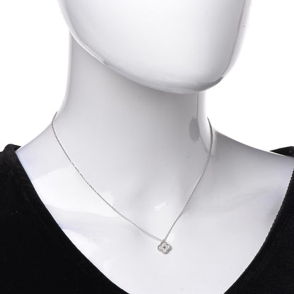 Van Cleef & Arpels 18K White Gold Diamond Sweet Alhambra Pendant Necklace 2 of 8