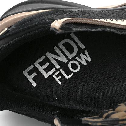 Fendi Nylon Suede Lycra Fendi Flow Low Top Sneakers 35 Black 7 of 7