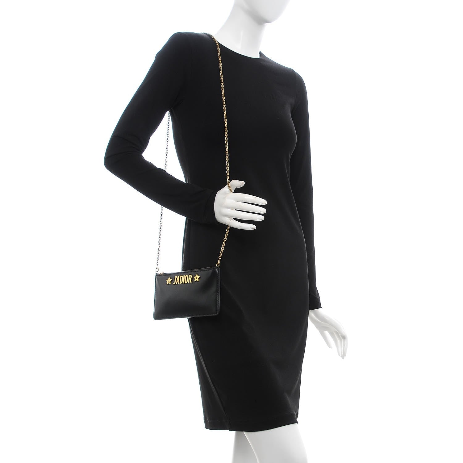 Christian Dior Calfskin J'adior Croisiere Chain Pouch Black 2 of 7