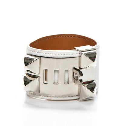 Hermes Epsom Collier de Chien CDC Bracelet S White 3 of 8