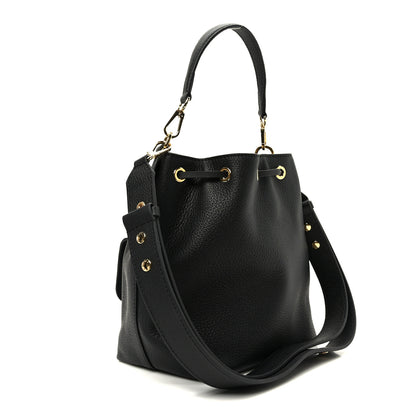 Louis Vuitton Calfskin Lockme Bucket MM Black 3 of 9