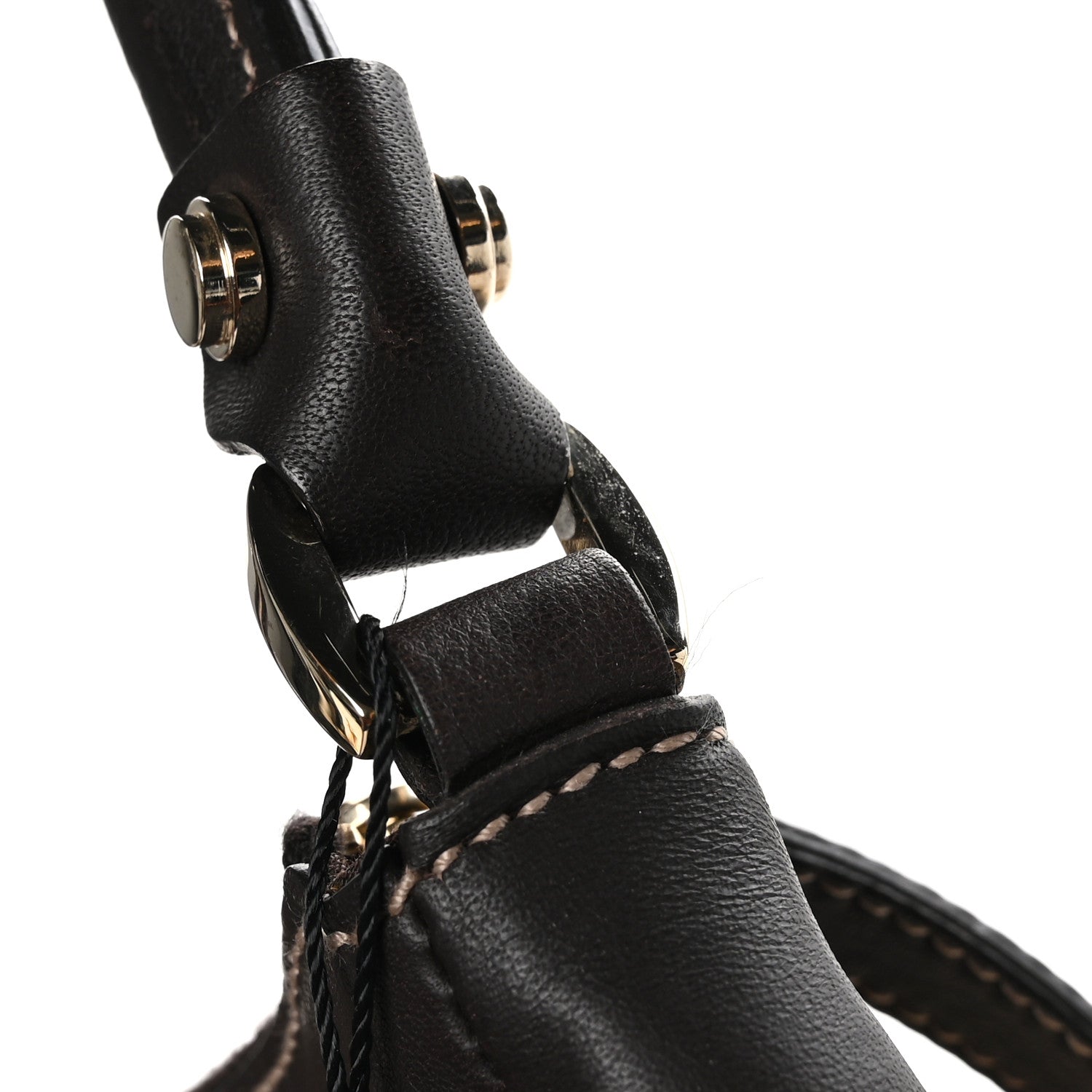 Gucci Monogram Medium D Gold Ring Hobo Dark Brown 11 of 11