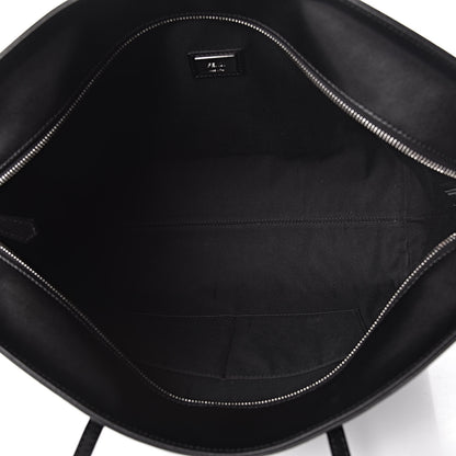 Fendi Vitello Liberty Lucido Metal Monster Eyes Medium Roll Tote Black 5 of 10