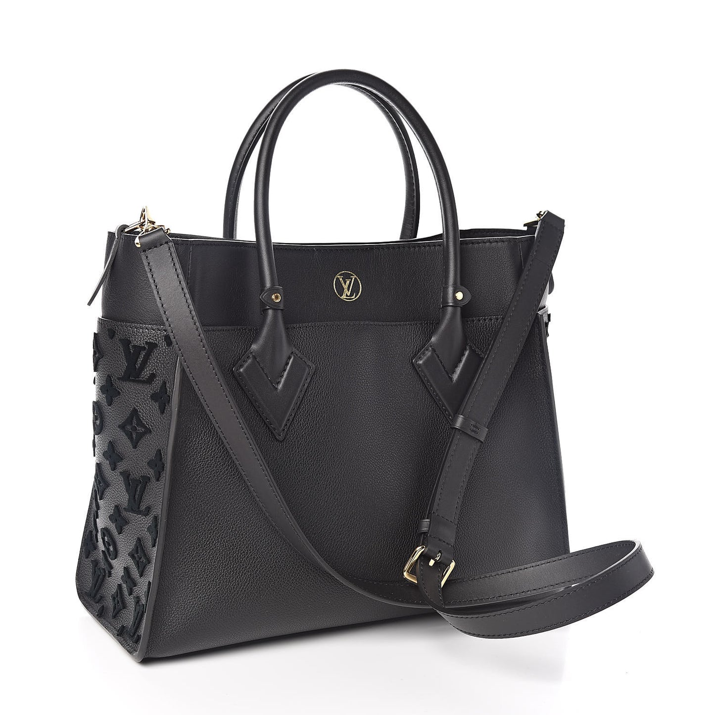 Calfskin Monogram Tufting On My Side Black