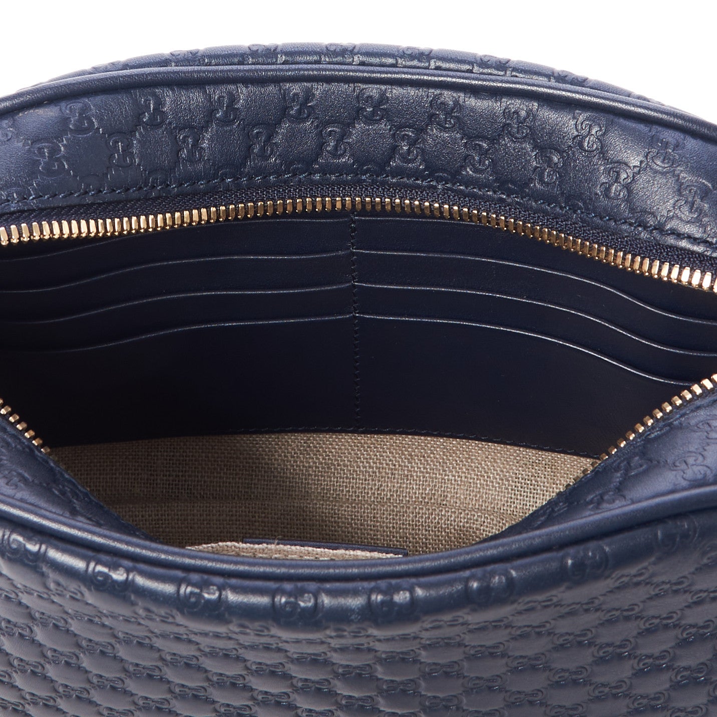 Gucci Soft Microguccissima Mini Bree Messenger Bag Blue 8 of 10