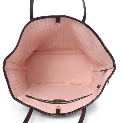 Louis Vuitton Damier Ebene Neo Neverfull MM Rose Ballerine 5 of 10