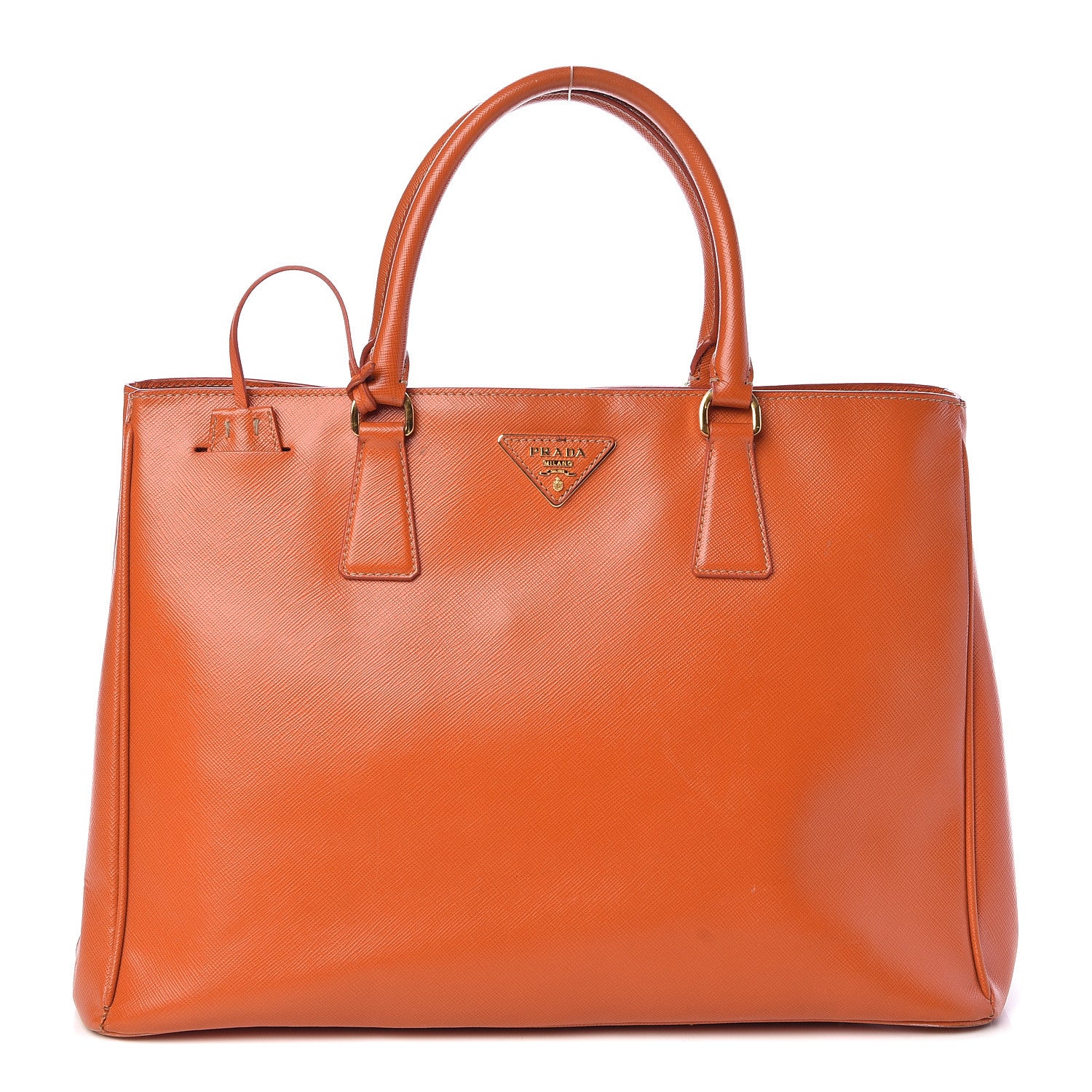 Prada Saffiano Lux Large Tote Papaya 1 of 16