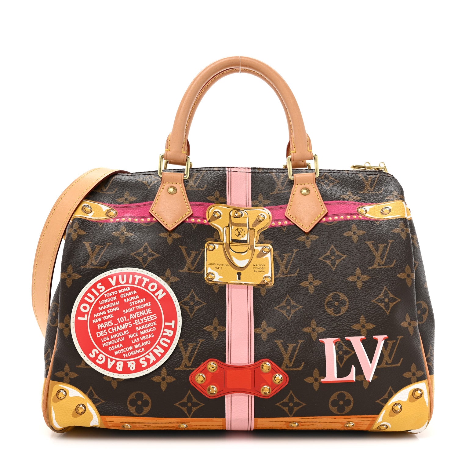 Louis Vuitton Monogram Summer Trunks Speedy Bandouliere 30 1 of 13