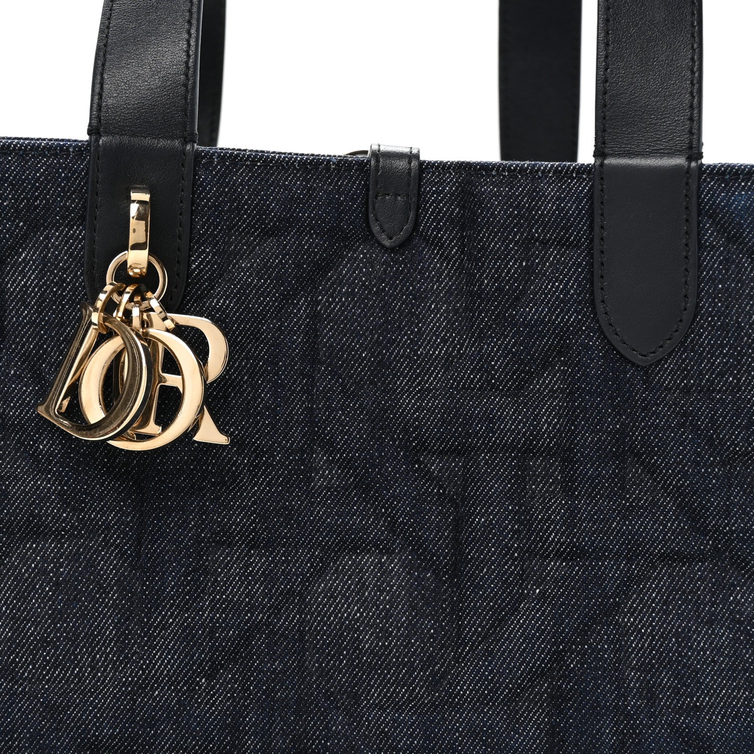 Christian Dior Denim Graphic Cannage Medium Toujours Blue 9 of 11