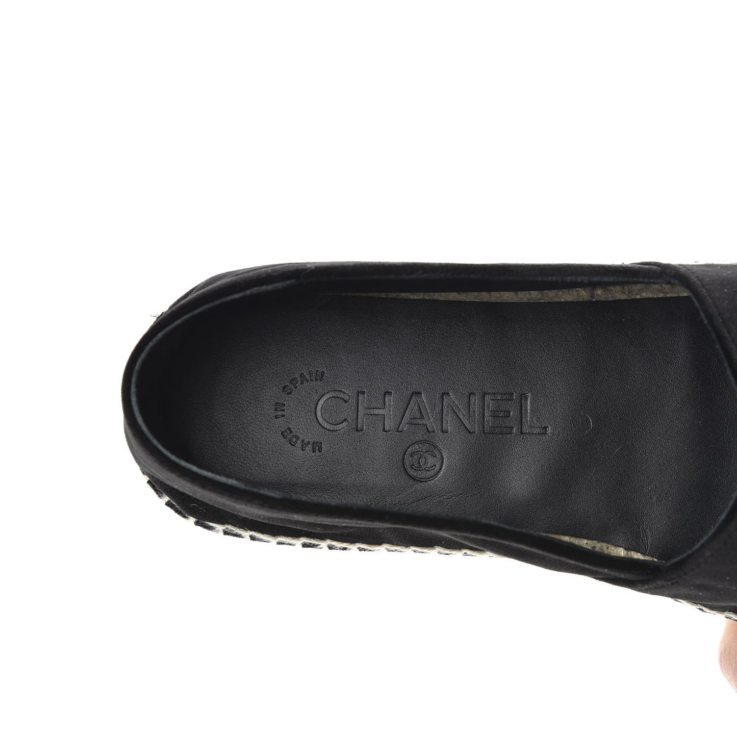 Velvet Logo Espadrilles 39 Black