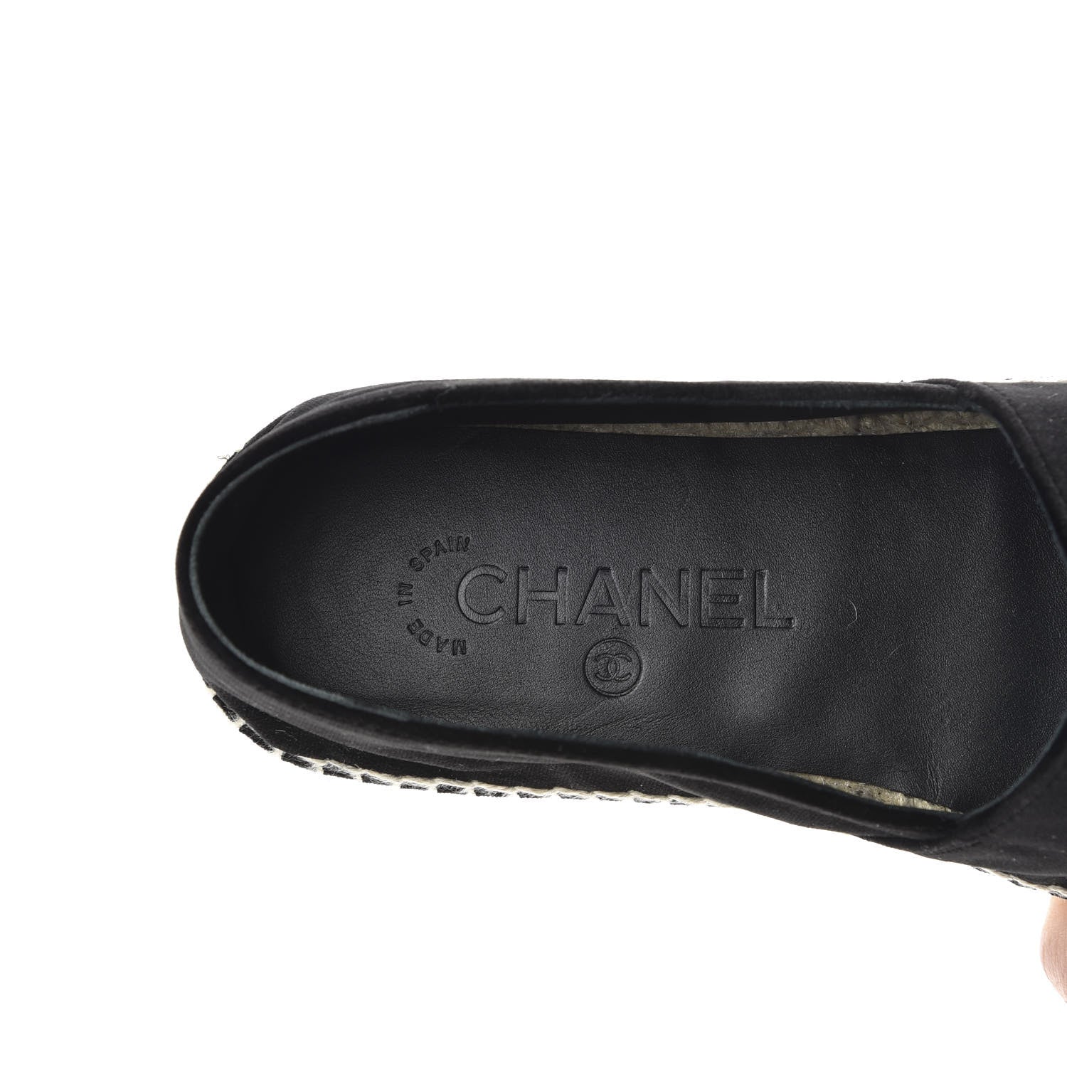 Chanel Velvet Logo Espadrilles 39 Black 7 of 8