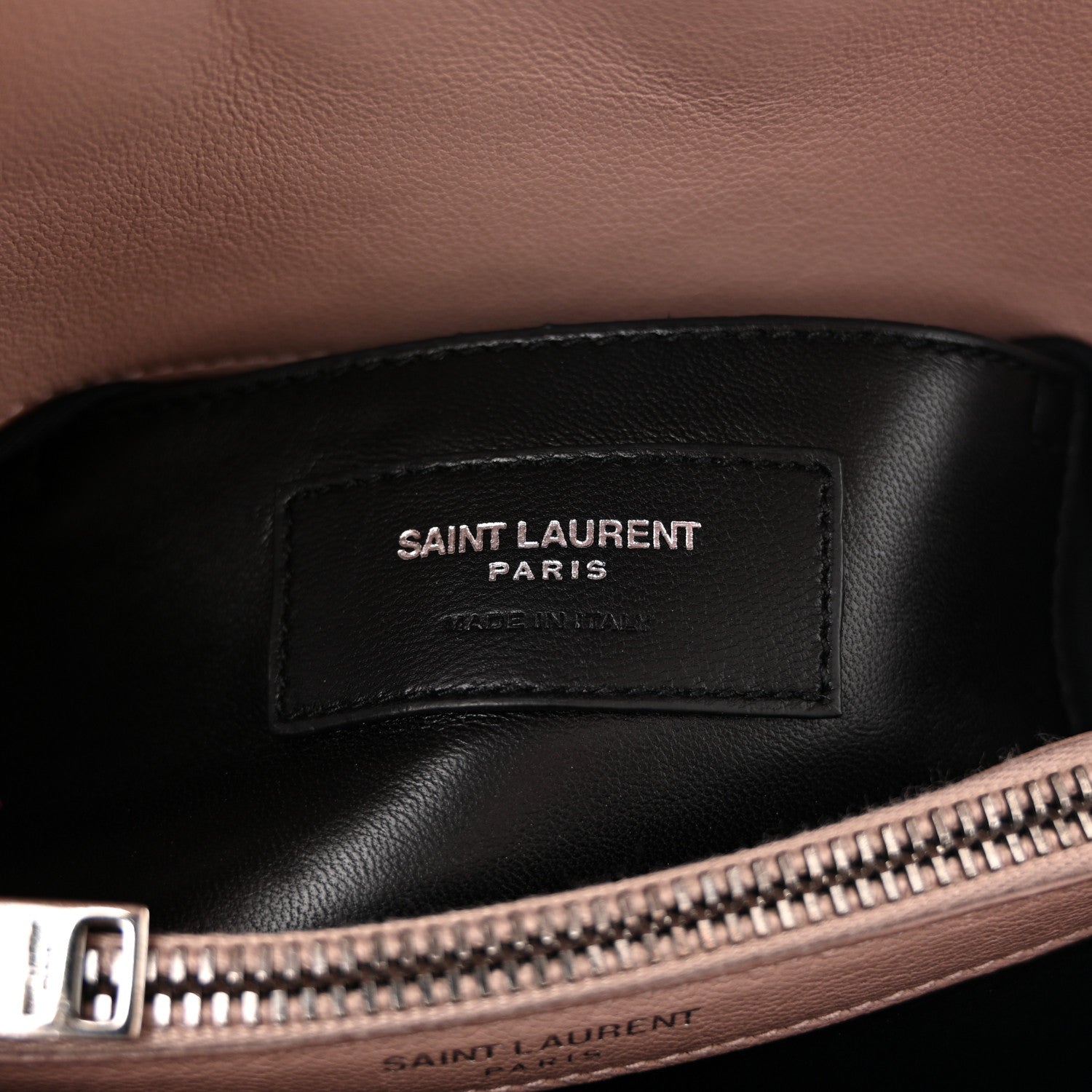 Saint Laurent Sheepskin Matelasse Chevron Monogram Medium College Bag Rose Poudre 6 of 13